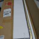 BEVERDY 14"x 48" Arched Vertical Wall Mirror, Gold Frame, Over The Door, Full Body, Hanging or Mounting, Modern Style