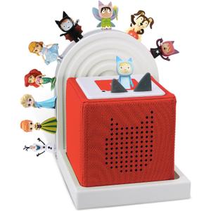 Tonie Shelf Lunette for Toniebox Starter Mounted, Magnetic Wooden Floating Shelves Compatible with Tonie Box Player Figures Storage Tonie Shelvies White