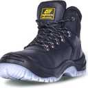 6" Steel Toe Work Boots for Men Waterproof Durable Crazy-Horse Non Slip Industrial and Construction Safety Footwear Mens Work Boots (10.5)