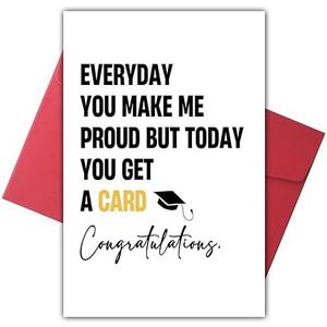 Funny Graduation Card for Kids Family, Humorous Proud of You Message, Congratulations Card for Friends Achievements, Yes, we know it's 'every day'—but you deserve bold letters EVERYDAY! 3 Pack
