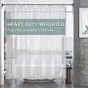 AmazerBath Plastic Shower Curtain Clear Premium PEVA, Clear Shower Curtain Heavy Duty 8G, Weighted Shower Curtains for Bathroom Accessories with 3 Big Stones and 12 Rustproof Grommets, 72x72 Inches