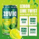 Zevia Zero Sugar Soda, Lemon Lime Twist, 12 oz Cans (24-Pack) Naturally Sweetened, Non-GMO Project Verified, Gluten-Free, Vegan (EXP 08/27/27)