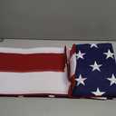 American Flag for Outside 5x8 Ft - TearProof Series Outdoor Use US Flags - Long Lasting, Fade Resistant - Thick Spun Polyester USA Banner - High Wind United States Flag - Embroidered Stars, Sewn Stripes, Brass Grommets