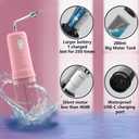 Ear Wax Removal, Electric Ear Cleaner with 4 Modes, Portable Ear Wax Cleaning Kit with Nozzles, Basin, IPX7 Waterproof, USB-C Charging Water Ear Irrigation Flushing System for Adult and Kid Pink