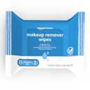 Amazon Basics Makeup Remover Wipes, Fragrance-Free, Alcohol-Free, Gentle Cleansing, Plant-Based, Dermatologist Tested, Removes Waterproof Mascara, Resealable, 25 Count, 1-Pack