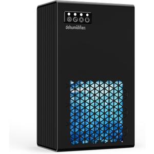 Dehumidifiers for Home, 99oz Water Tank Dehumidifier for Bedroom Basement Bathroom RV with Auto Shut Off, Drain Hose, Sleep Mode, (black)