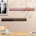 6Pcs/Set 24 Inch Nail Polish Rack Wall Mounted, Lipstick Essential Oil Bottle Clear Holder Organizer, Big Display Stand Wall Shelf for Bottle Cup Make-ups