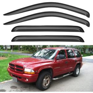 Window Visors Rain Guards Shield for 1998-2003 Dodge Durango, Out-Channel Window Vent Wind Deflectors Visors Shades for 98-03 Durango