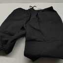 COOFANDY Men's Linen Harem Drawstring Pants Casual Elastic Waist Lightweight Trouser Hippie Summer Beach Yoga Pants (XX-Large, Black)