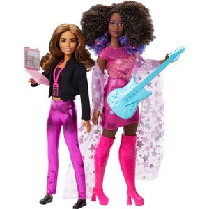 Barbie Careers Career of the Year 2 Dolls & Accessories with Music Star & Tour Manager in Removable Fashions