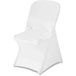 VEVOR Chair Covers, Polyester Spandex Chair Cover, Stretch Slipcovers for Wedding Party Dining Banquet Flat-Front Chair Covers (White-c-XL, 30PCS)