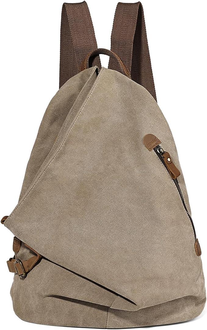 KL928 Canvas Vintage Backpack Large Casual Daypack Outdoor Travel Rucksack Hiking Backpacks for Men Women