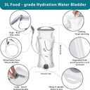 N NEVO RHINO Hydration Bladder 2L-3L,Water Reservoir for Hiking Backpack Leak Proof Water Storage Bladder,BPA-Free Water Pouch Hydration Pack for Camping Cycling Running