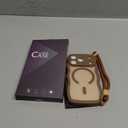 Magnetic for iPhone 17 Pro Case, Cute Wavy [Full Camera Protection] [Fit for MagSafe], 1X Screen Protector+1X Wrist Strap, Trendy Translucent Matte Women Girly Phone Case for iPhone 17 Pro 6.3", Brown