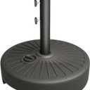 Fillable 81.5lb Max Capacity Umbrella Base, Outdoor Umbrella Stand with Steel Holder,Water or Sand Fillable for Outdoor,Lawn,Garden,Market