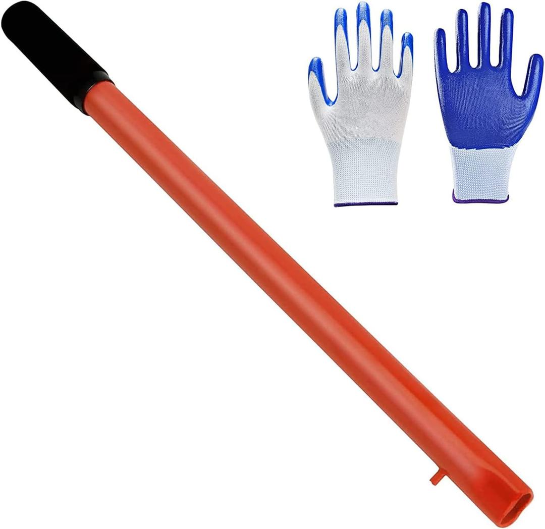 ANCKNE Horizontal Hydraulic Jack Handle 2 Ton, Jack Handle Replacement, with Rubber Gloves Automotive Car Jack Accessories Red