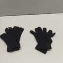 3 Pairs Winter Magic Gloves Adults Warm Stretchy Unisex Black Gloves One Size Fits Most Men Women Teens Magic Knit Gloves