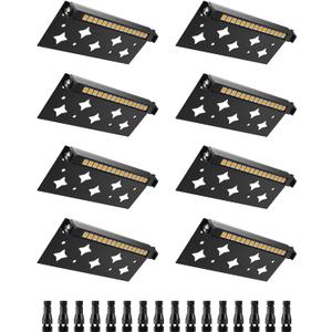 5W Retaining Wall Lights,7 inch LED Hardscape Lighting Low Voltage Landscape Paver Lights 12V 24V Step Lights Outdoor IP66 Waterproof 3000K Soft White Stair Deck Lighting (8 Pack+Connectors)