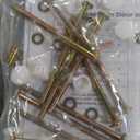 SmartStandard 32 x 84 inch White Sliding MDF Barn Door with 6FT Black Sliding Door Hardware Kit & Handle, Pre-Drilled Ready to Assemble, Waterproof PVC Coating, H-Frame