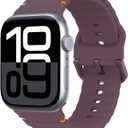 TiMOVO Sport Band Compatible with Apple Watch 42mm (Series 11/10) 41mm 40mm 38mm for Women Men (2025), Soft Silicone Replacement Strap for iWatch Series 9/8/7/6/5/4/3/2/1/SE 3 2 1, Smoky Purple