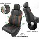 Custom Seat Covers for Tacoma 4th Gen 2024 2025 2026 Double Cab SR5/TRD Sport/TRD Off-Road/SR Full Set with Console Covers, Waterproof Leather Back and Front Seat Protectors Black Brown
