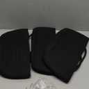 TeoKJ Over the Door Organizer, 3-Tier Woven Cotton Hanging Kitchen Baskets Storage Organizer Bag with Hooks Wall-Mounted Decorative Rope Baskets - Black