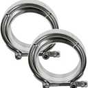 3.0 Inch 3" Stainless Steel Exhaust V Band Clamp Male Female Flange Assembly 2 PCS