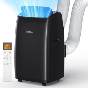 Dual Hose Portable Air Conditioner, [2025 Upgraded] Full DC Inverter Compressor, Energy-Saving 13.6 CEER, Low Noise (45dB), Cools Room up to 500 Sq.Ft., Backlit Remote Control, 14,000BTU, Black