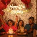 Happy 40th Birthday Neon Sign For Birthday Party16.5"*10.5" Neon Happy Birthday Led Neon Light For Party Backdrop Wall Decor With Dimmable Switch Birthday Light Up Sign Birthday Gift