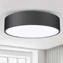 Flush Mount Ceiling Light,11.8 inch 2-Light Close to Ceiling Light Fixture, Matte Black Indoor Lighting Fixtures Ceiling for Bedroom Foyer Kitchen Entryway, Closet and Hallway (11.8", Black)