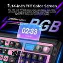 H98 Wireless Mechanical Keyboard,96-Key Hot-Swappable Wired Gaming Keyboard,Tri-Mode Bluetooth 5.0 2.4G USB-C,1.14" Color Screen,Double Knob,6000mAh,RGB,PBT Keycaps for PC Mac iPad-Black