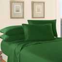 Elegant Comfort Luxury Soft Bed Sheets Wave Pattern - 1500 Premium Hotel Quality Microfiber Softness Wrinkle and Fade Resistant (6-Piece) Bedding Set, Full, Wave Aqua, GREEN
