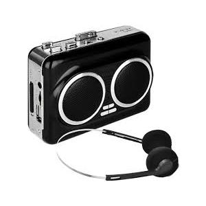 Burtowic Dual Speaker Pure Stereo &Auto Reverse Cassette Player，Portable Cassette to MP3 Converter via USB,Cassette Tape Player with Dual Power Options,Built in 3.5mm Headphone Jack,Support U Disk, USB Card