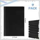 Henoyso 6 Pcs A5 Blank Notebooks Journals Bulk 100 Sheets/200 Pages Unlined Craft Notebooks Kraft Sketchbooks Hardcover for Writing Drawing for Gifts Students School Office, 8.3 x 5.7 in (Black)