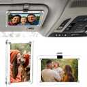 Car Picture Frame Magnetic with Sun Visor Clip Photo Holder Safe Personalized Display for Polaroid Pictures Universal Acrylic