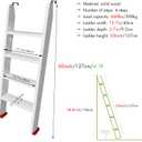 50" 55" 60" White Wood Bunk Bed Ladder, Lofted/Dorm/RV Bed Bunkbed Ladders with 4in Extra Wide Steps and Non-Slip Pads, Replacement Wooden Ladder for Motorhome/Camping (White, 50in /127cm)
