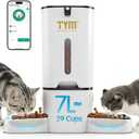 TYM Dual Automatic Cat Feeder for 2 Cats, 7L WiFi Cat Food Dispenser with Smart App Control, Programmable Feeding Schedule for Multiple Pets, Stainless Steel Double Bowls, Detachable for Easy Clean