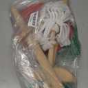 JustForKids Wooden Detachable Kids Cleaning Set - Duster, Brush, Mop, Broom and Hanging Stand Play - Housekeeping Kit - STEM Toys for Toddlers Girls & Boys, Total 6 Pieces,Multi Color,10071