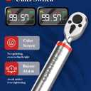 Digital Torque Wrench 3/8 & 1/2 Drive 5.02-99.57 Ft. Lb (6.8-135 N.m) / 12.54-250.7 Ft. Lb (17-340 N.m) 2% Accuracy Digital Torque Wrench Set with Buzzer and LED Flash for Bike, Moto, Car