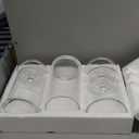 Set of 3 Apothecary Jars Glass, Apothecary Jars with Lids Bathroom, Clear Candy Jar Set, Decorative Jar for Party, Wedding and Home Decor (Height: 11", 8.5", 7.5"; Diameter: 5")