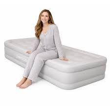 Supply Cube Single Inflatable Bed - Waterproof and Durable Air Mattress for All Night Comfort - Versatile Camping Bed for Home or Outdoor