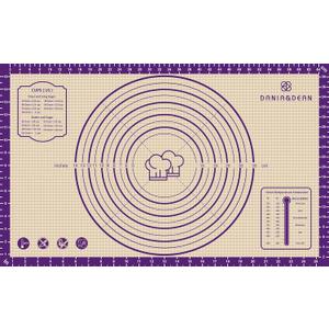 Baking Mat, 26" x 16" Silicone Extra Large Non Stick Baking Sheet Mat with Measurement Non-slip Dough Rolling Mat,Reusable Food Grade Silicone Counter Mat for Making Cookies,Macarons,Bread and Pastry (Purple)