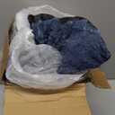 Washable Dog Bed Mat Reversible Dog Crate Pad Soft Fluffy Pet Kennel Beds Dog Sleeping Mattress for Large Jumbo Medium Small Dogs, 35 x 22 Inch, Blue