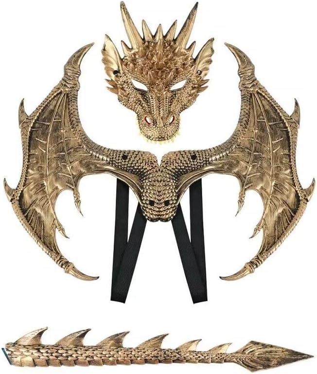 Himine Dragon Wings Props Cosplay Wing With Tail Mask