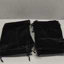 Velvet Drawstring Gift Bags - Bulk Wholesale (7 x 9 inch - 50 pack, Black)
