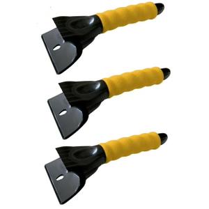 Bigfoot 9" Dual-Head Ice Sraper - Car Glovebox Size - Polyethylene 1702, 3 Pack