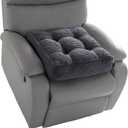 HIGOGOGO Tufted Corduroy Recliner Seat Cushion for Elderly, High Density Foam Large Square Seat Cushion for Recliner Chair, Floor Pillow, Office Chair, Car, No Pressure on Thighs, 20x20x4