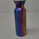 Buyer Star 17 oz Metal Insulated Water Bottle, 18/8 Stainless Steel Sports Water Bottles with Handle, Double-Wall Travel Thermal Water Flask, Reusable Water Bottle for Sports and Travel (Rainbow)