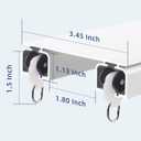 Ceiling Curtain Double Track Set 9FT Silent Heavy Duty Double Curtain Track Ceiling Mount White for Bedroom Living Room Office Festive Decorations