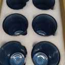 KMIGRUAN Large Hobnail Drinking Glasses Set of 6, 15oz Blue Vintage Glassware, Embossed Glass Cups, Water Tumbler, Highball Glasses For Beer, Juice And Various Mixed Drinks